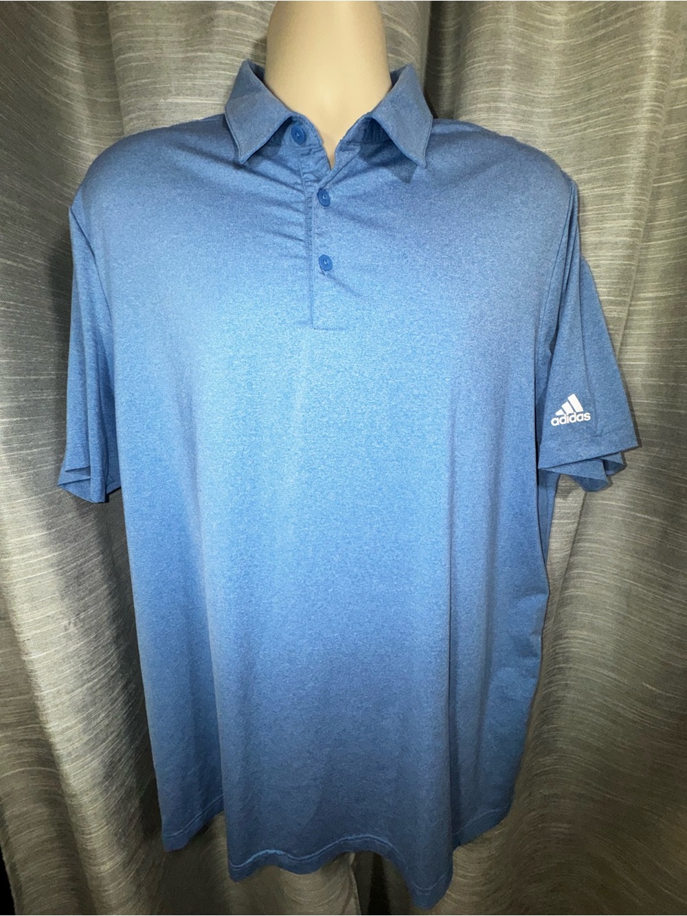 adidas Men’s Light Blue Short Sleeve Polo XL